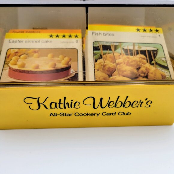 Recipe Cards Kathie Webber’s All Star Cookery Card Club 1970’s In Case Vintage - Picture 3 of 14